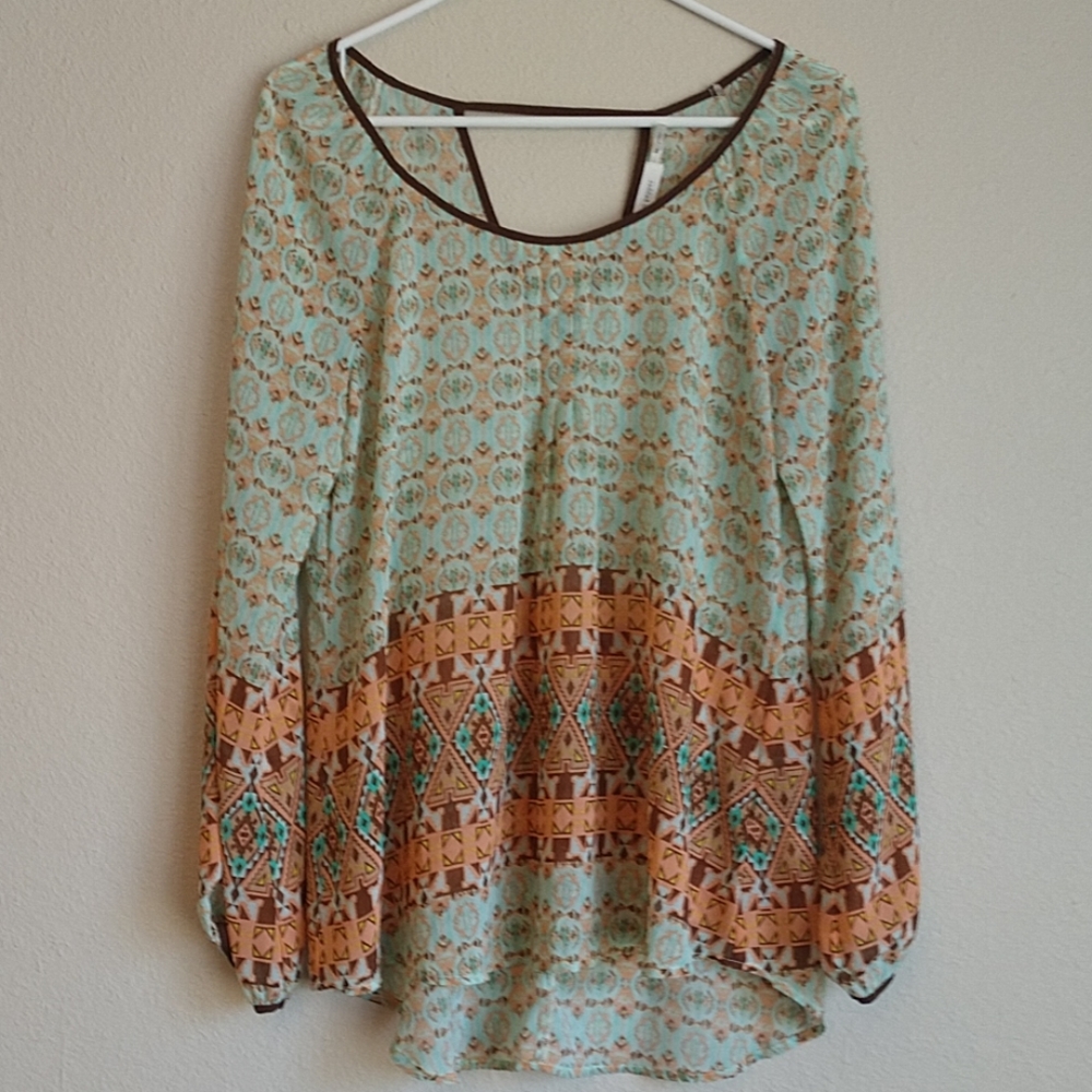 Multi Colored Tunic Top